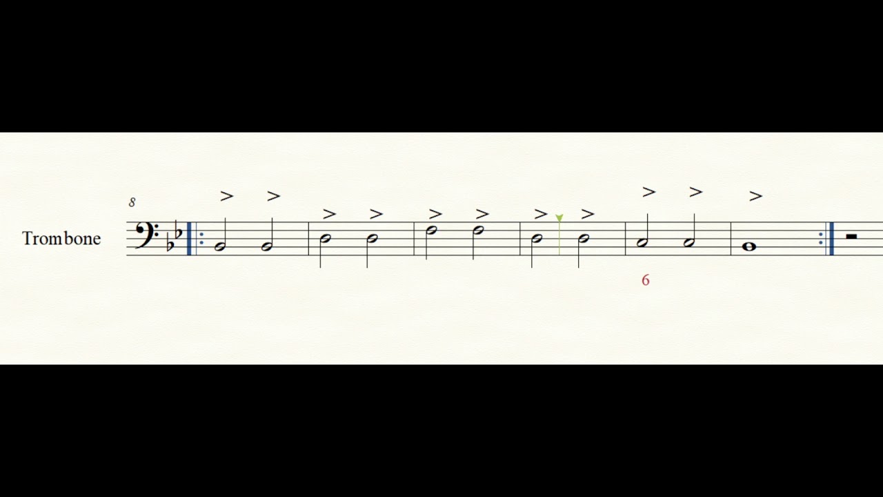 Trombone exercício de aquecimento (A2)