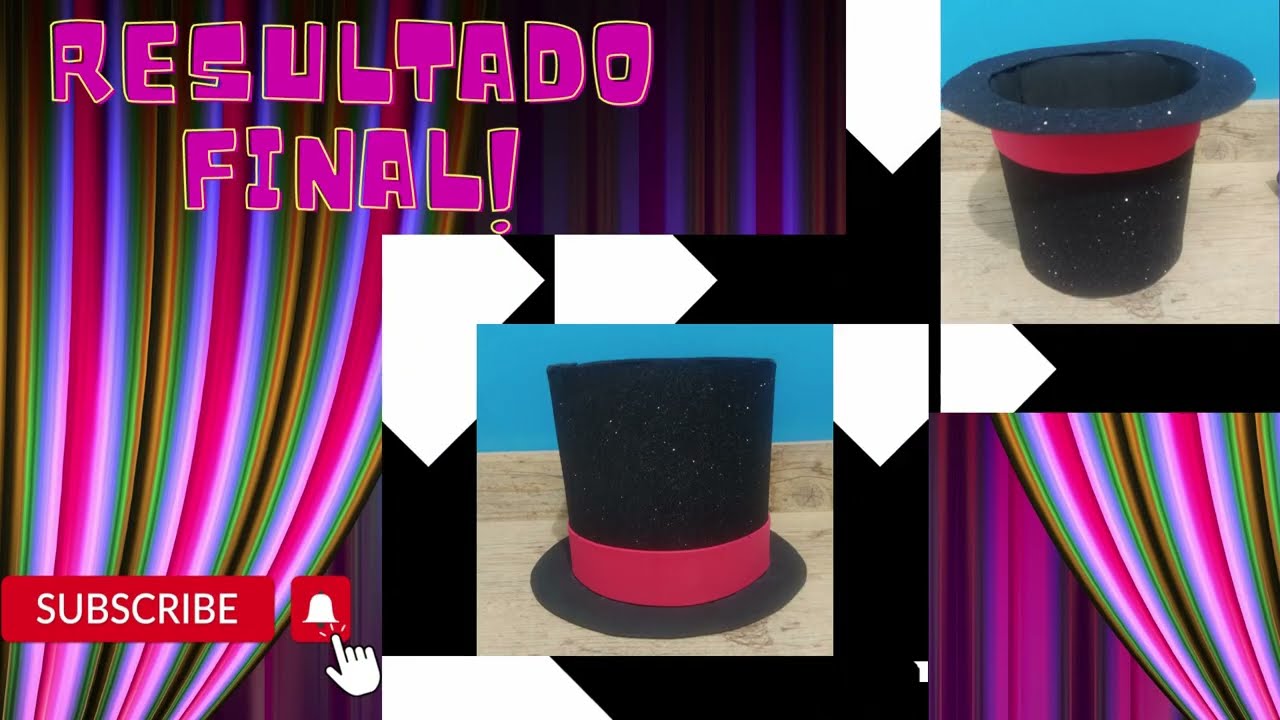 PASSO A PASSO CARTOLA DE EVA TAMANHO REAL #festa #decoração #fantasia #carnaval
