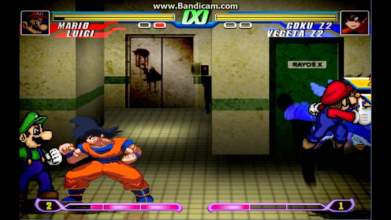 MUGEN Battle #0035 - Mario and Luigi vs Goku and Vegeta