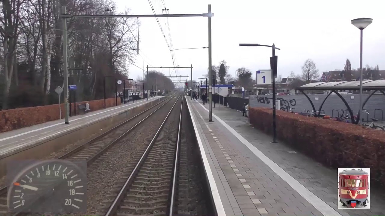 Поездка с машинистом из Розендаля в Зволле. (со спидометром).