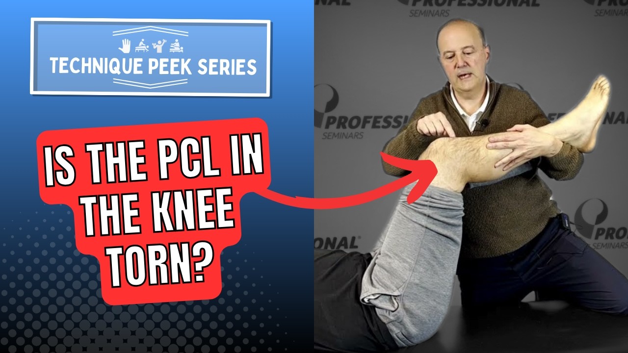 How to know if the (PCL) posterior cruciate ligament is torn  |  Technique Peek Series