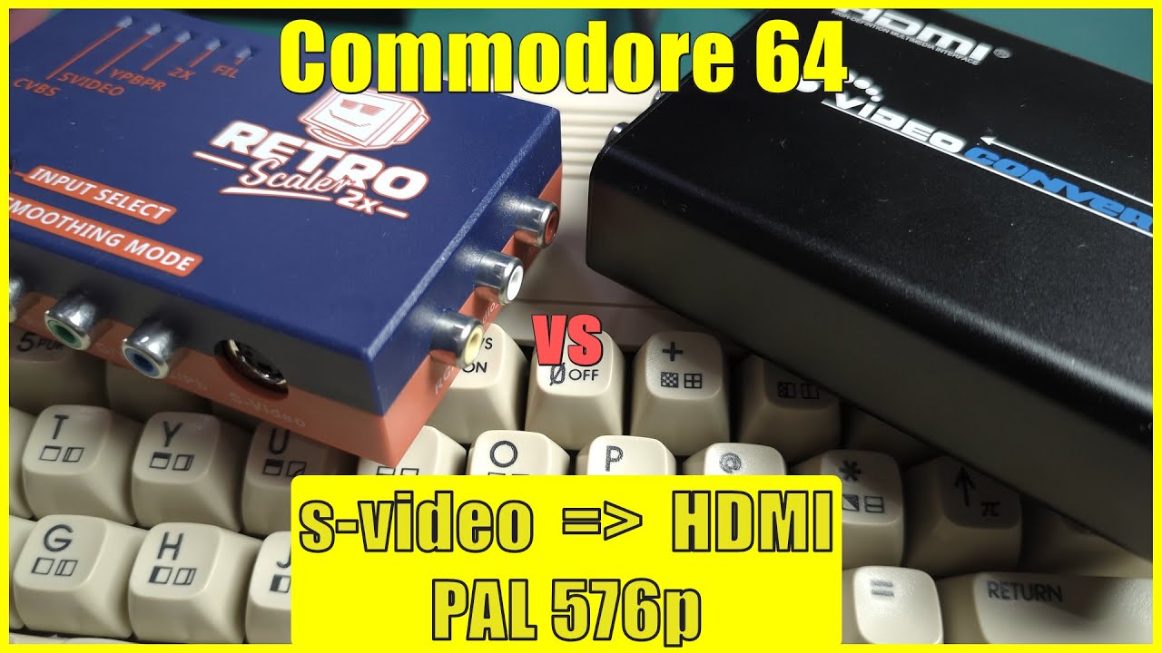 Commodore 64 - Porównanie Obrazu Na 2 Konwerterach Typu S-Video To HDMI