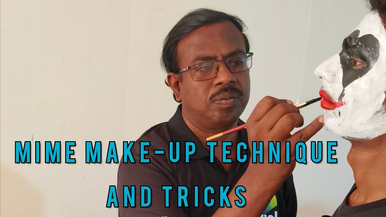 #mime#makeup technique and tricks#மௌன நாடகத்திற்கு மேக்கப் போடுவது எப்படி?