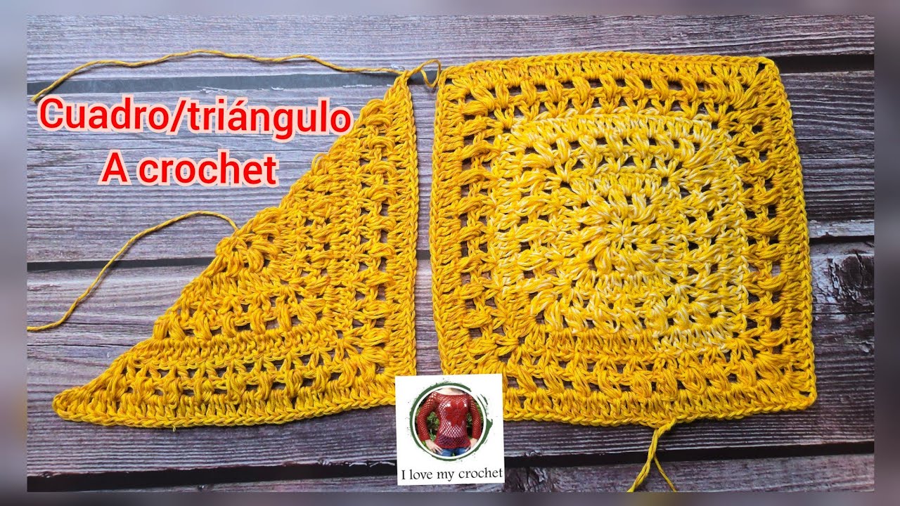 Aprende a Tejer un Cuadro y un Triángulo a Crochet | Tutorial Fácil para Todos tus Proyectos