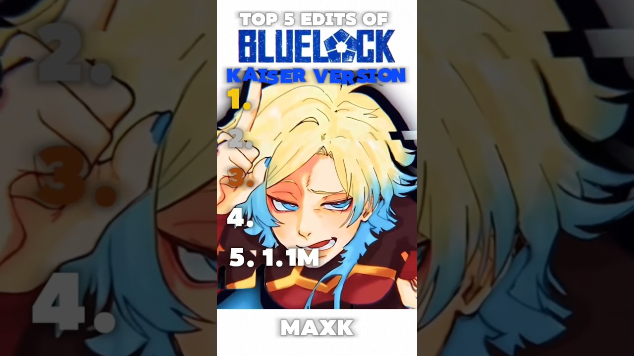 TOP 5 EDITS OF BLUE LOCK 🥶| KAISER VERSION #anime #bluelock #edit #kaiser #fyp #top #prime #viral