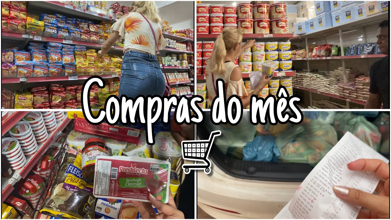 Compras do mês para quatro pessoas 🛒 