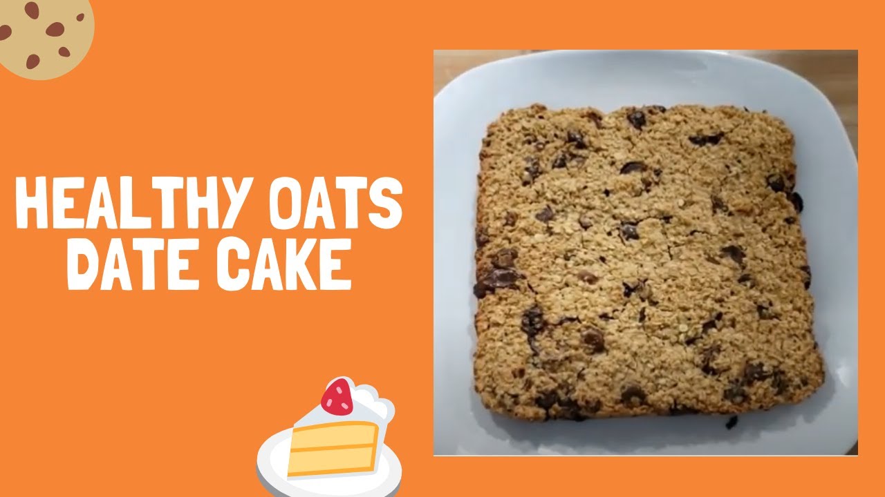 Healthy Oatmeal Date and Dark Chocolate Cake