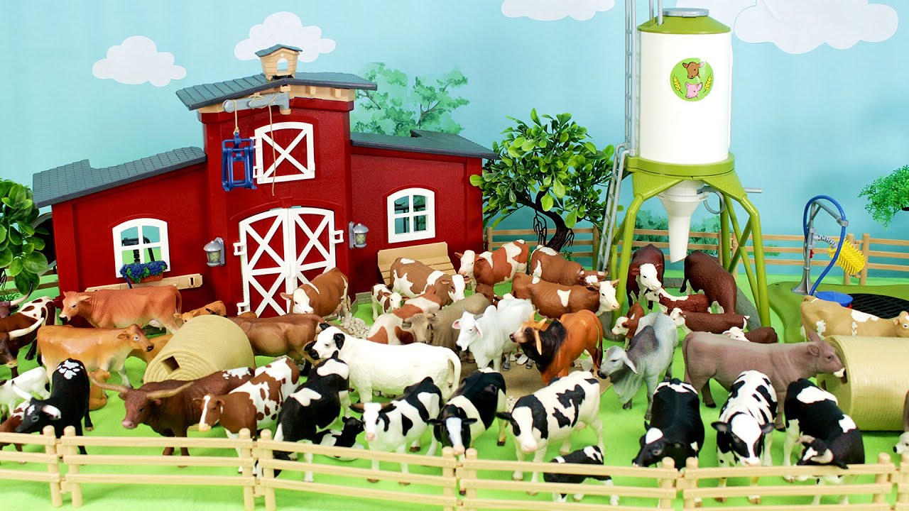 Cattle Farm Animal Figurines Collection