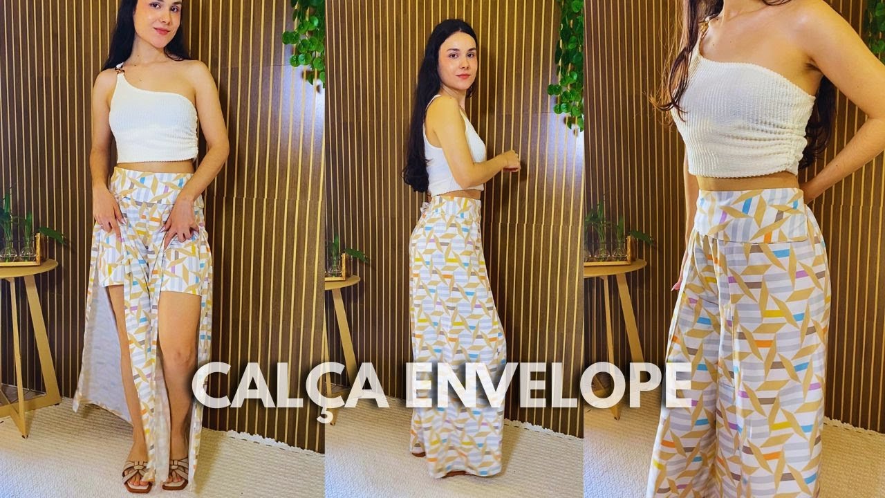 COMO FAZER CALÇA PANTALONA ENVELOPE COM CÓS