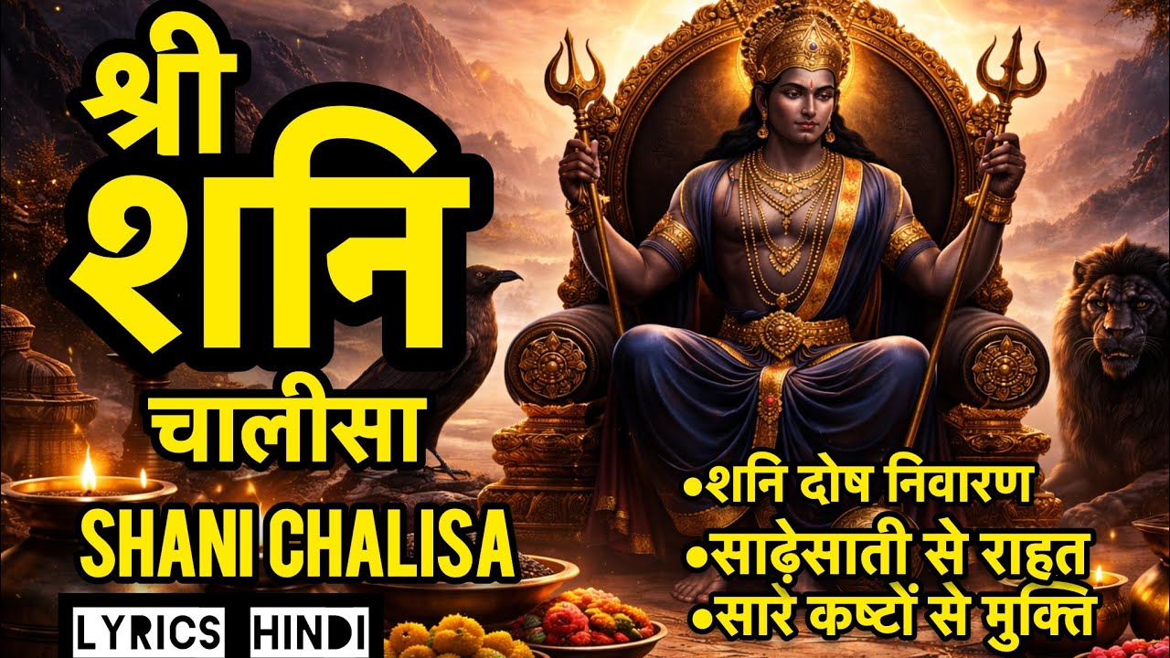 शनि चालीसा पूर्ण पाठ | Shani Chalisa with Lyrics | शनिवार स्पेशल। Powerful Saturday Bhajan।शनि मंत्र