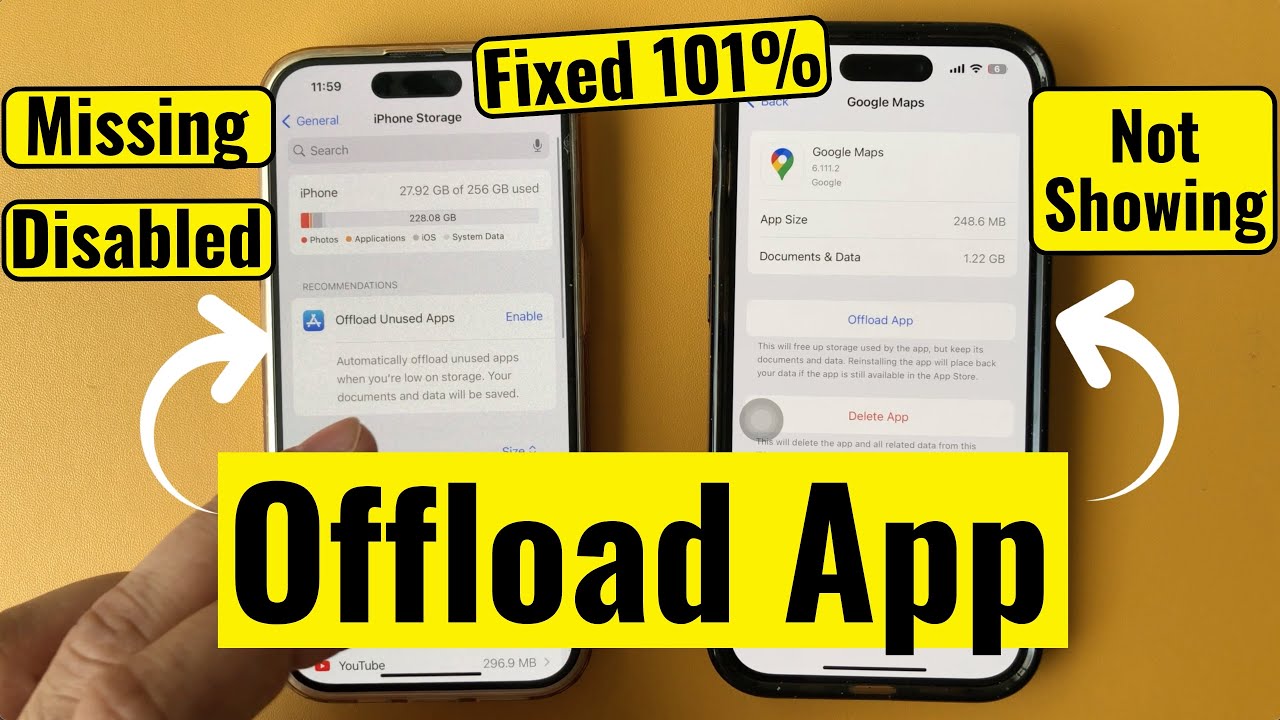 Why Offload App & Offload Unused apps Not Showing? Here's Fix disabled