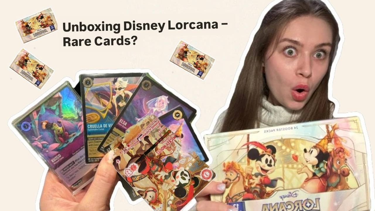 Disney Lorcana, open box. #disney #lorcana #rarecard #openbox #boosterpack
