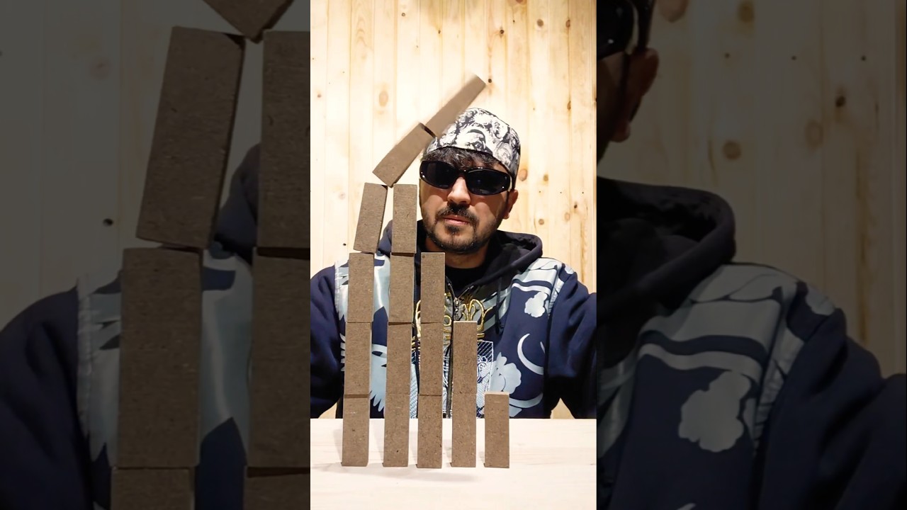 The Most Satisfying Block Stack Ever 🧊✨#shorts#viral#asmr#Satisfying​#OddlySatisfying​#yt#Collapse