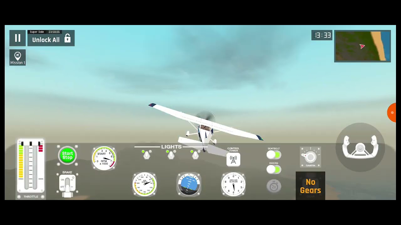 Fazendo voo de avião do simuladores