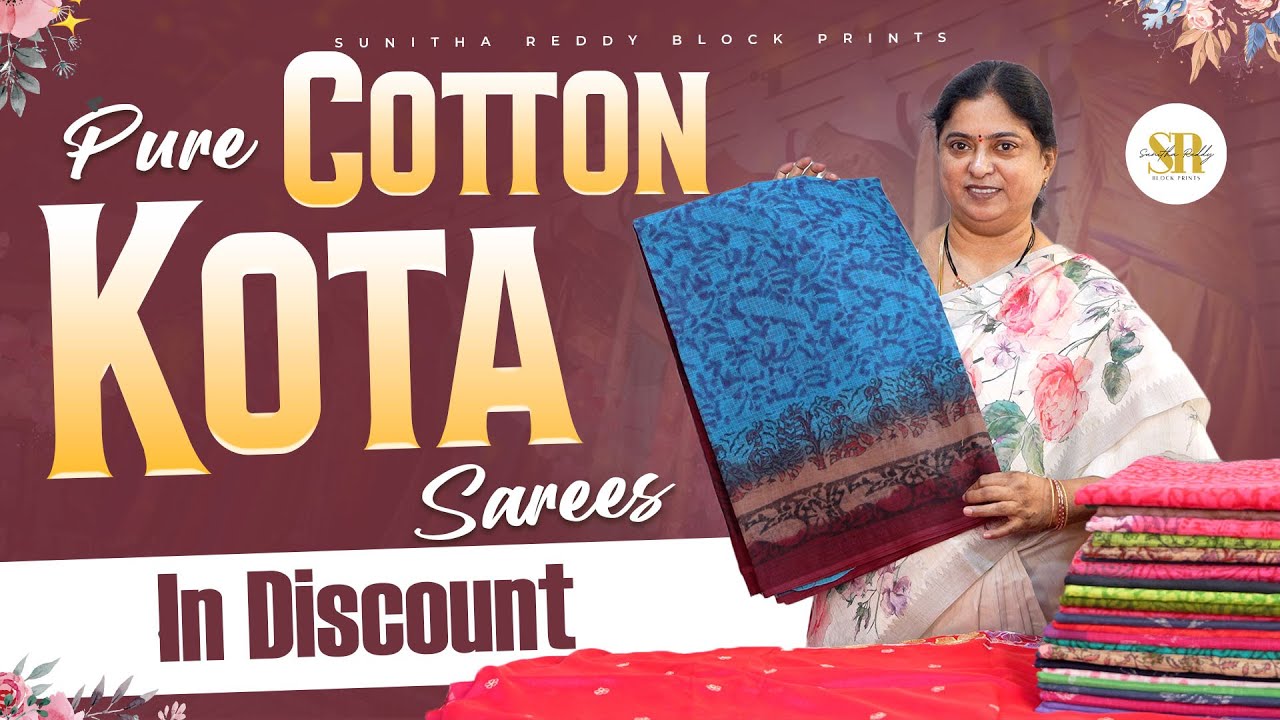 Pure Cotton Kota Sarees Without Zari | Lightweight Daily Wear Sarees | Jejis Vlogs