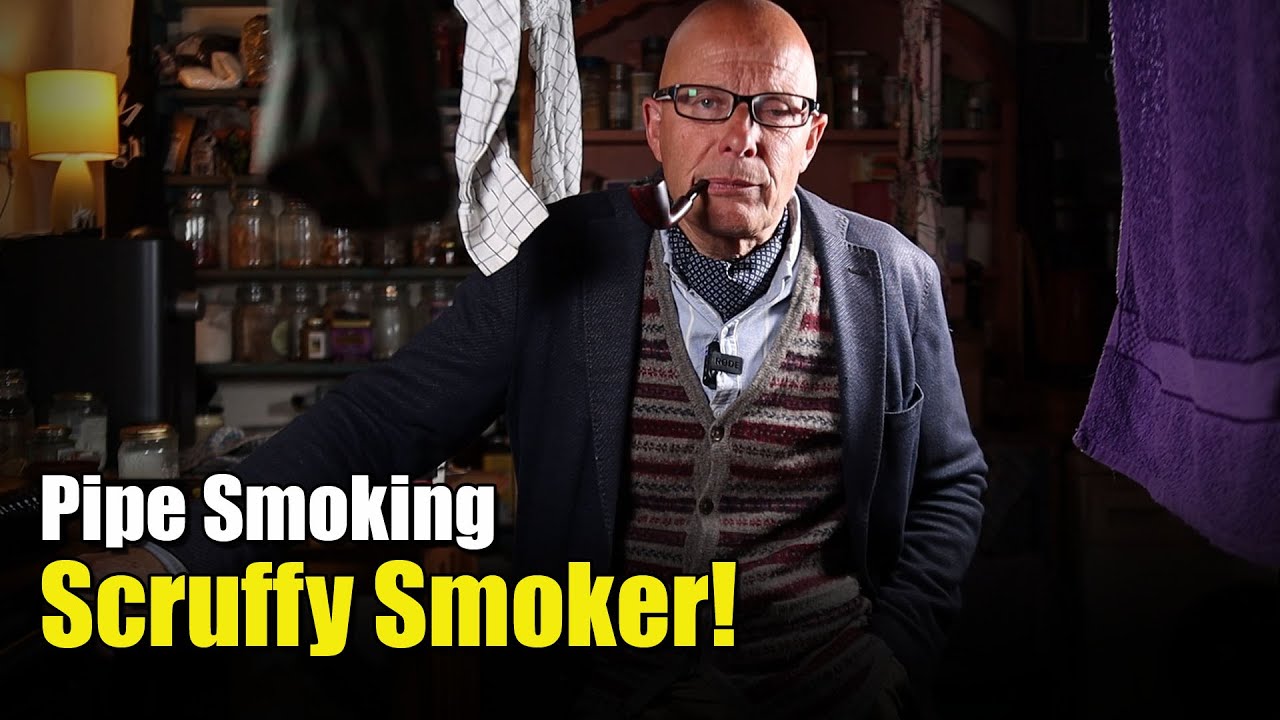 Dishevelled and washed out pipe smoking