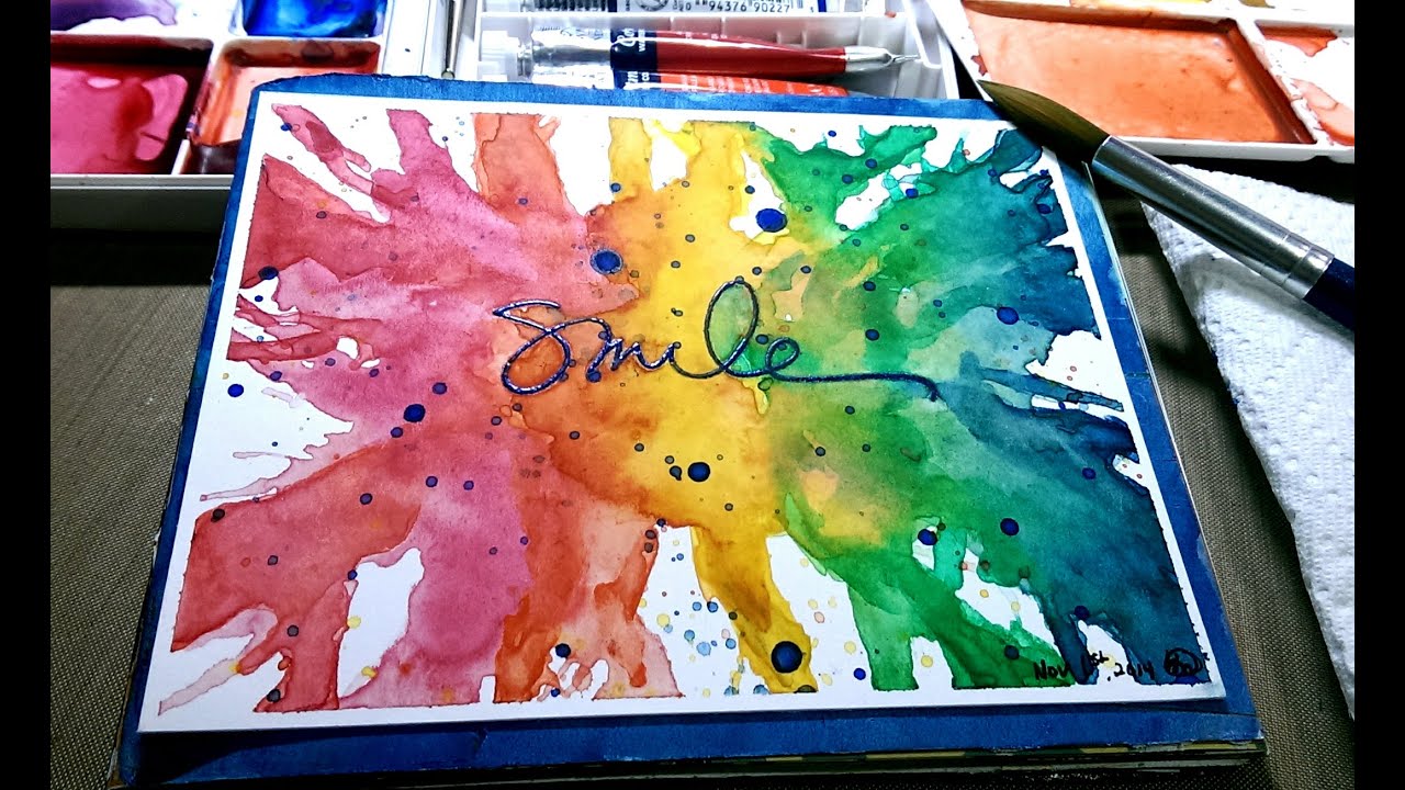 Mixed Media Process Art Journal Series - Page #6 - Smile