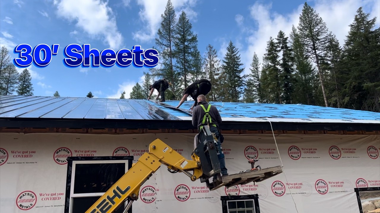 Snap lock standing seam metal roofing on the homestead