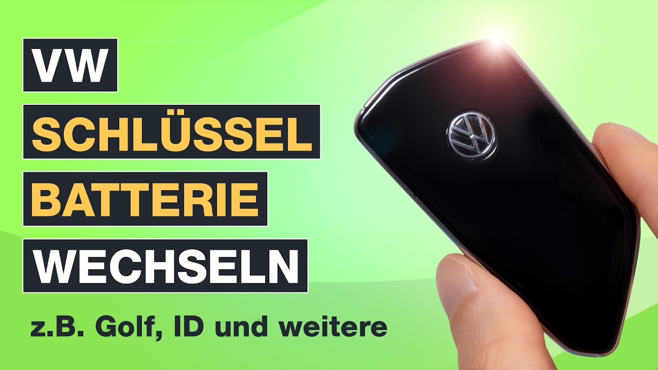 VW Golf & ID Schlüssel Batterie wechseln - Einfach erklärt - Testventure