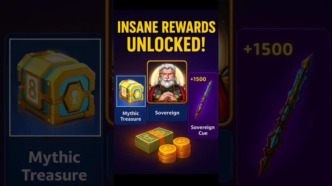🏆 Sovereign Cue Finally Unlocked – Biggest Reward Ever! Opening MYTHIC & GOLD Rewards in 8 Ball Pool
