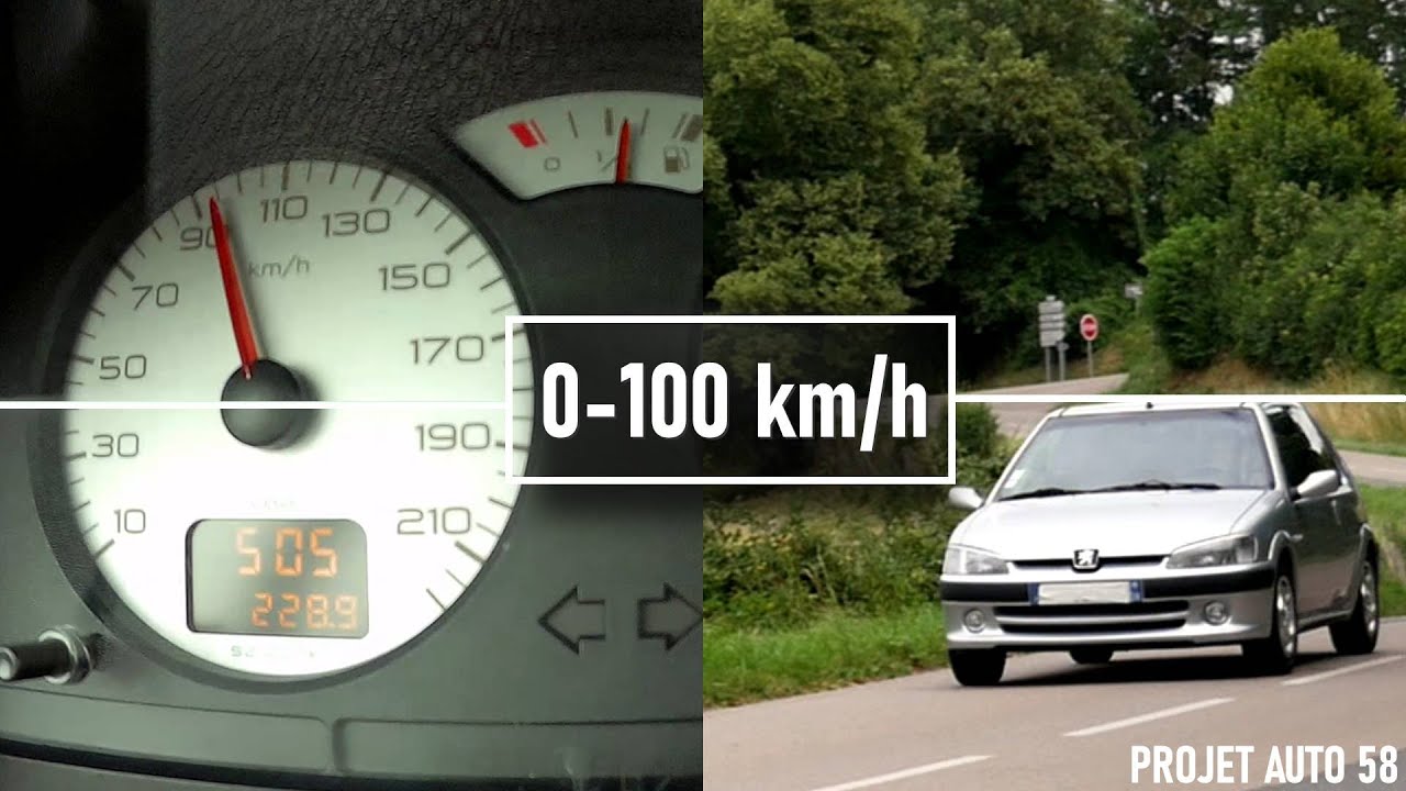 Peugeot 106 S16 / RC 1.6 120 : 0-100 km/h