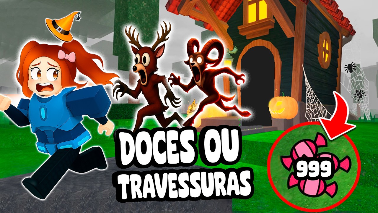 DOCES OU TRAVESSURAS NO 99 NOITES NA FLORESTA DO ROBLOX | NOVA ATUALIZAÇÃO DE HALLOWEEN