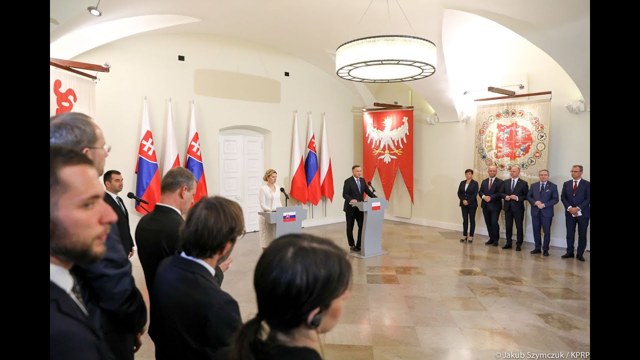 Konferencja prasowa Prezydentów Polski i Słowacji