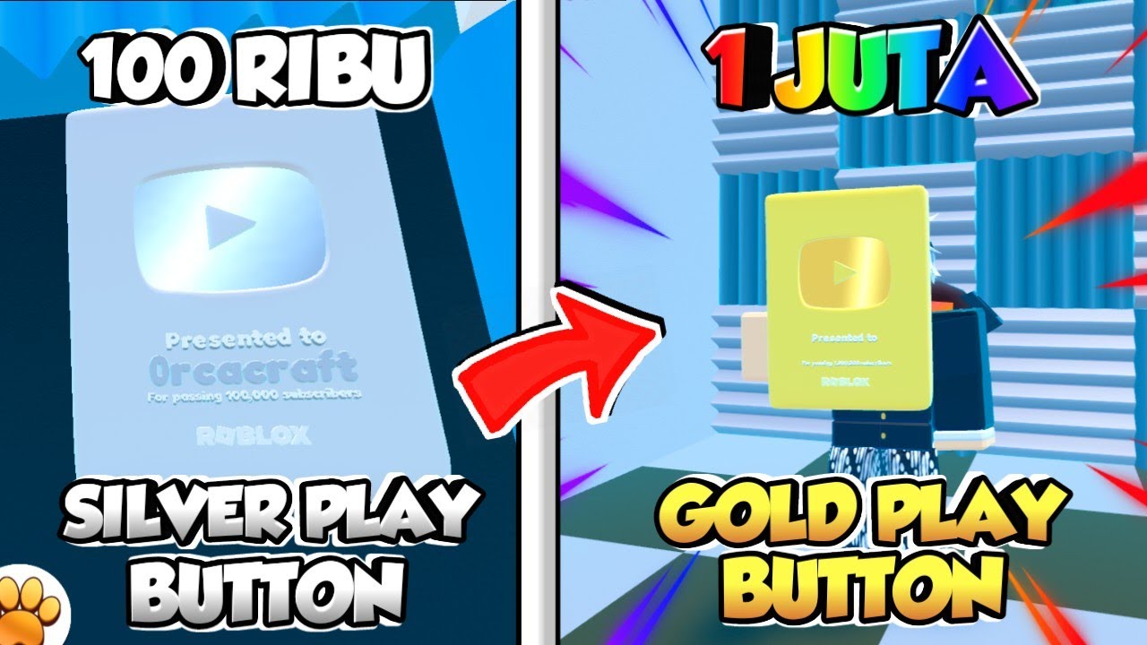 AKU DAPAT GOLD PLAY BUTTON DARI ROBLOX - ROBLOX YOUTUBE LEGENDS