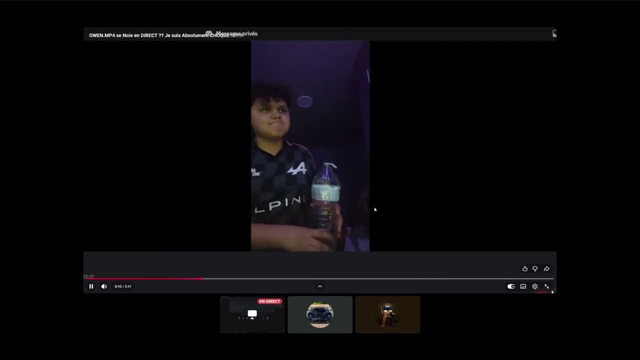 Owen.Mp4 réagit à Owen.Mp4 qui se noie, une tristesse inexplicable ? Et un message de fin touchant