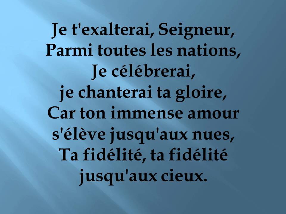 JEM 333 je t'exalterai Seigneur