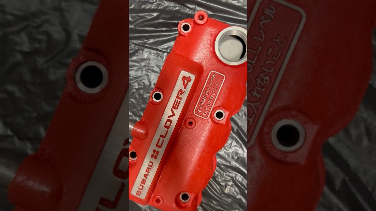 CLOVER4 WRINKLE RED - #keitruck #subaru #sambar #tt2 #valvecover #vht #painting #diy #jdm #eno7