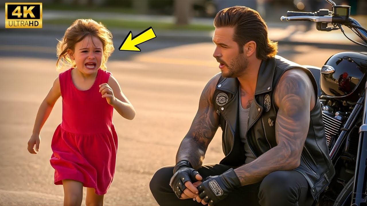 Mädchen rennt weinend zu Bikern: 'Er kommt!' – Als sie den Grund hören, stürmen sie los
