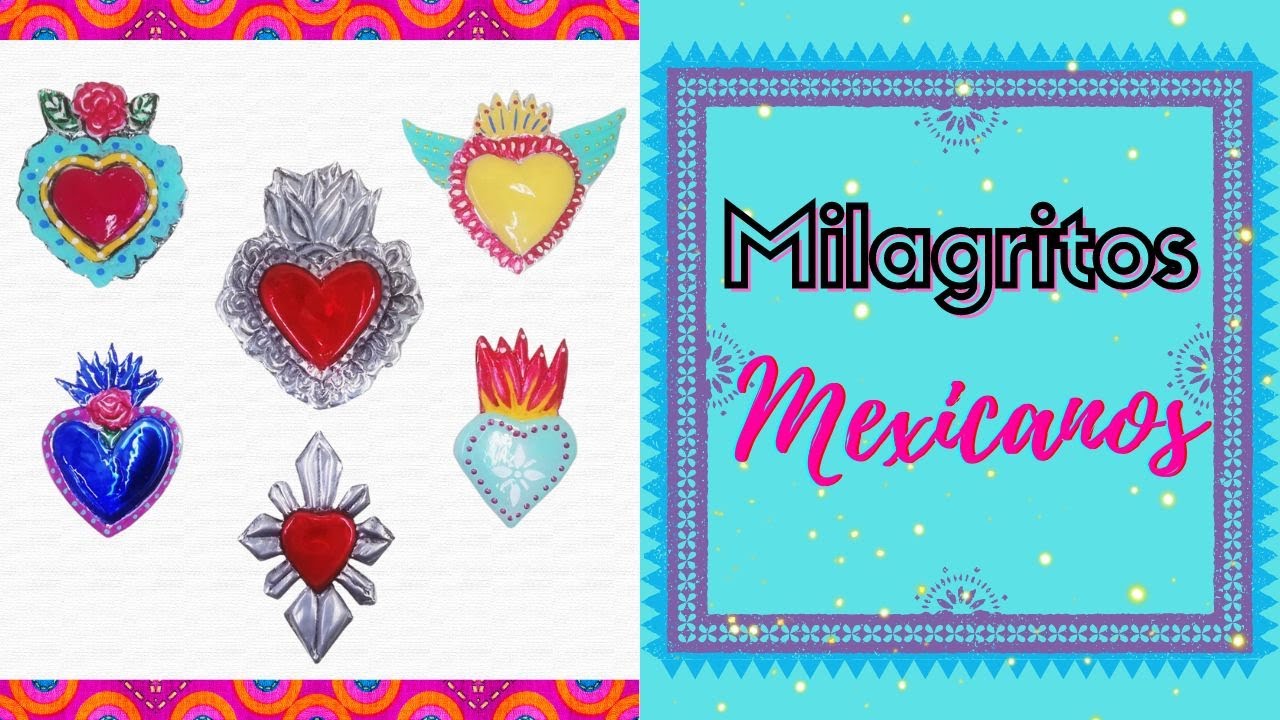 Corazones MILAGRITOS MEXICANOS / Repujado en ALUMINIO