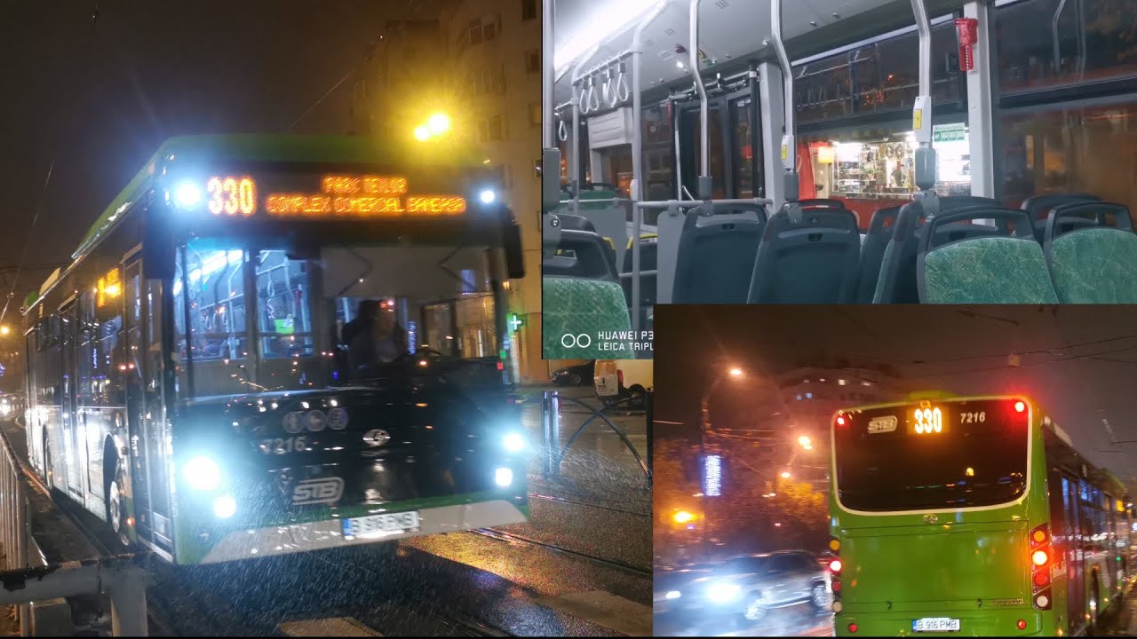 [2160p] Călătorie cu Autobuzul ZTE Granton 12m 7216 pe linia 330 și o mică prezentare a interiorului