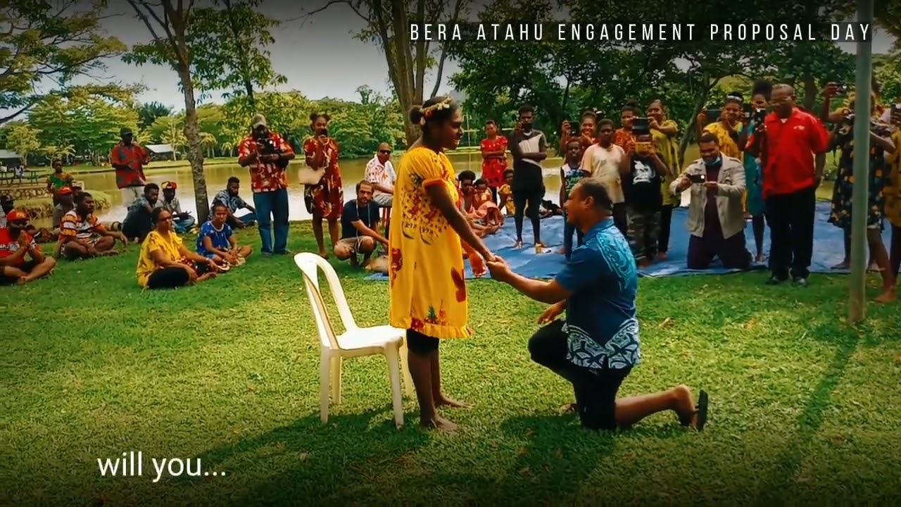 Gertrude Gora & Bera Atahu Engagement Proposal Day, Adventure Park, Port Moresby. PNG.