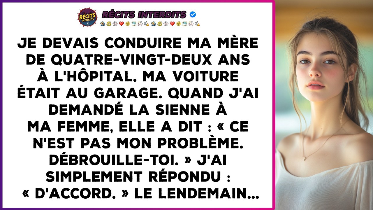 Ma Femme A Refusé D'aider Ma Mère De Quatre-vingt-deux Ans, « Débrouille-toi Par Toi-même »...