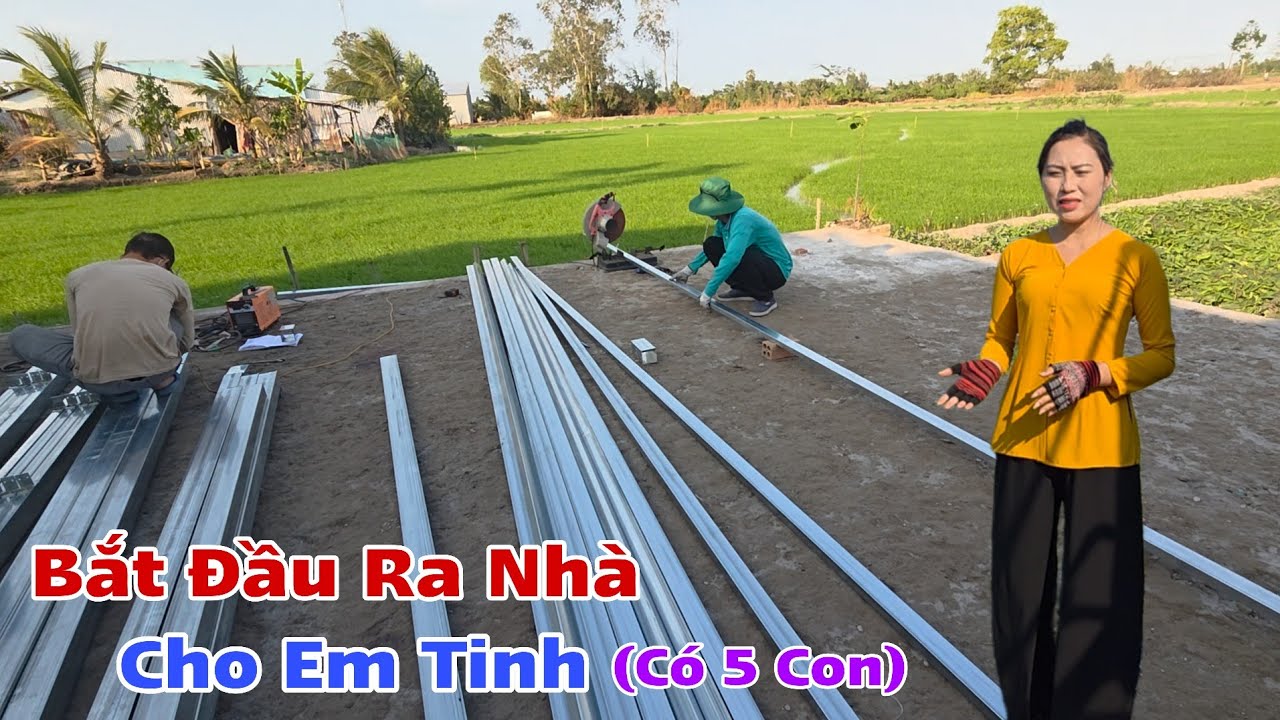 ĐẾN SÓC TRĂNG CHUẨN BỊ PHẦN NHÀ CHO GIA ĐÌNH EM TINH | Trang Miền Tây 