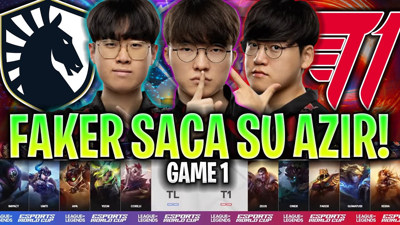 FAKER SACA SU MEJOR CAMPEÓN EN LA SEMIFINAL! - TL vs T1 Game 1 SEMIFINAL EWC 2024 en Español