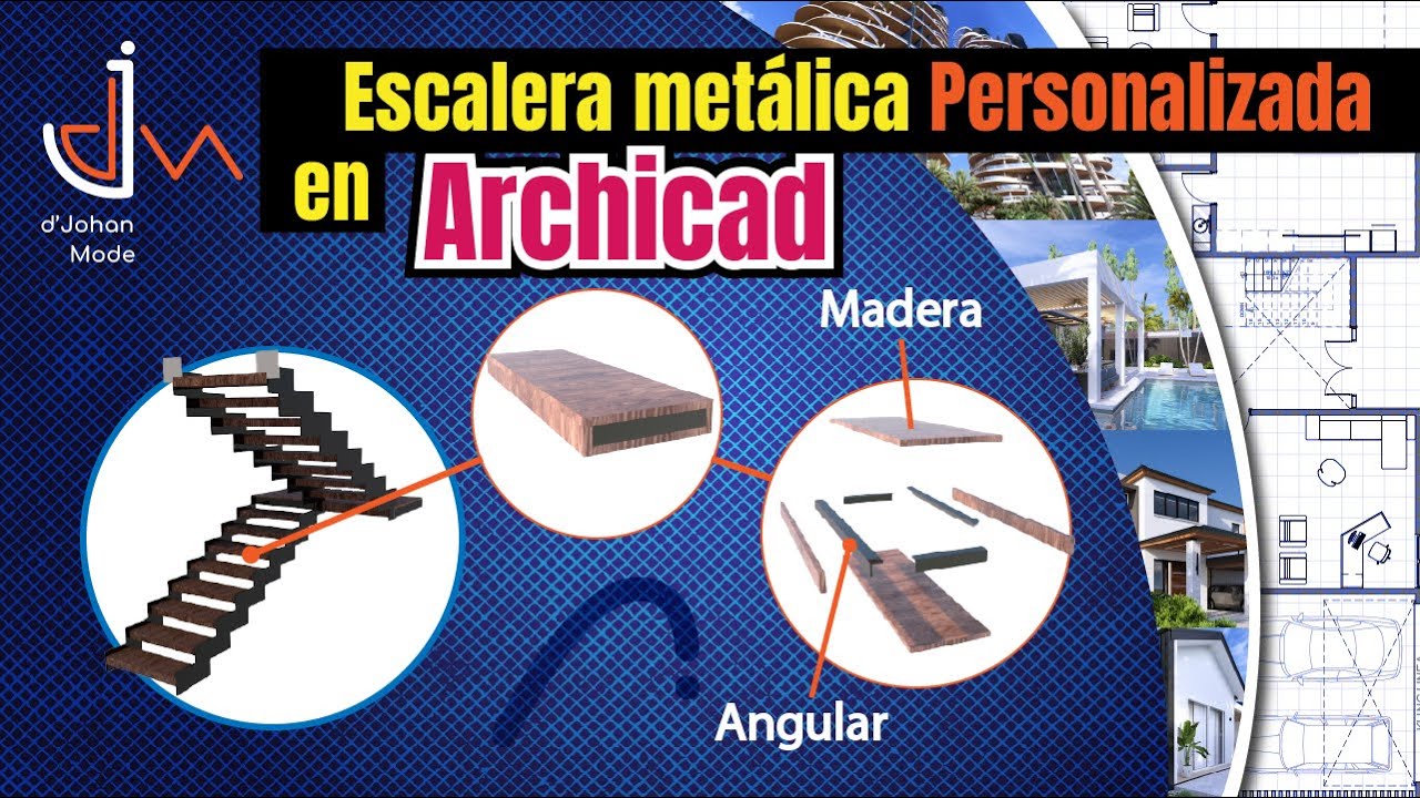 Escalón metálico pieza por pieza en Archicad | Escalera metálica | Parte 1