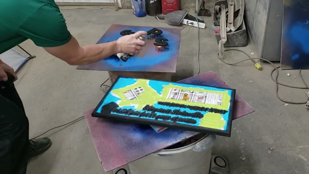 SPS Sgt Rainville - CNC carved with Magic Resin tabletop