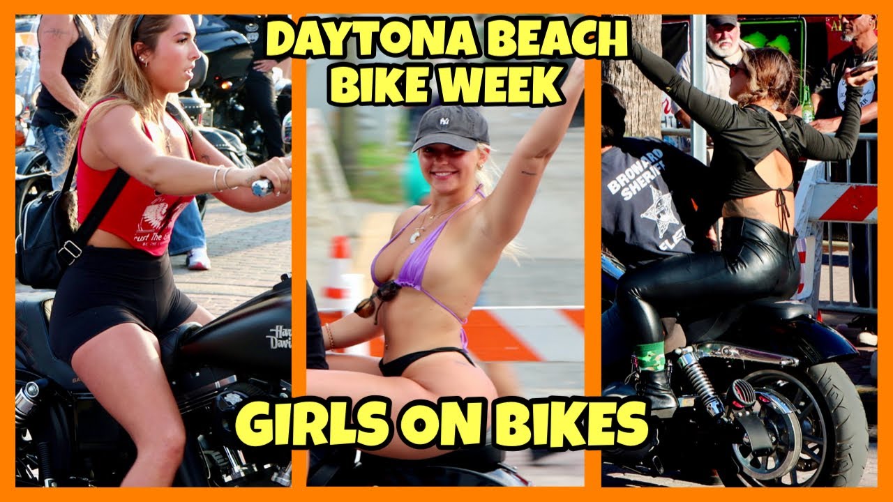 Girls on Bikes at Bike Week in Daytona Beach