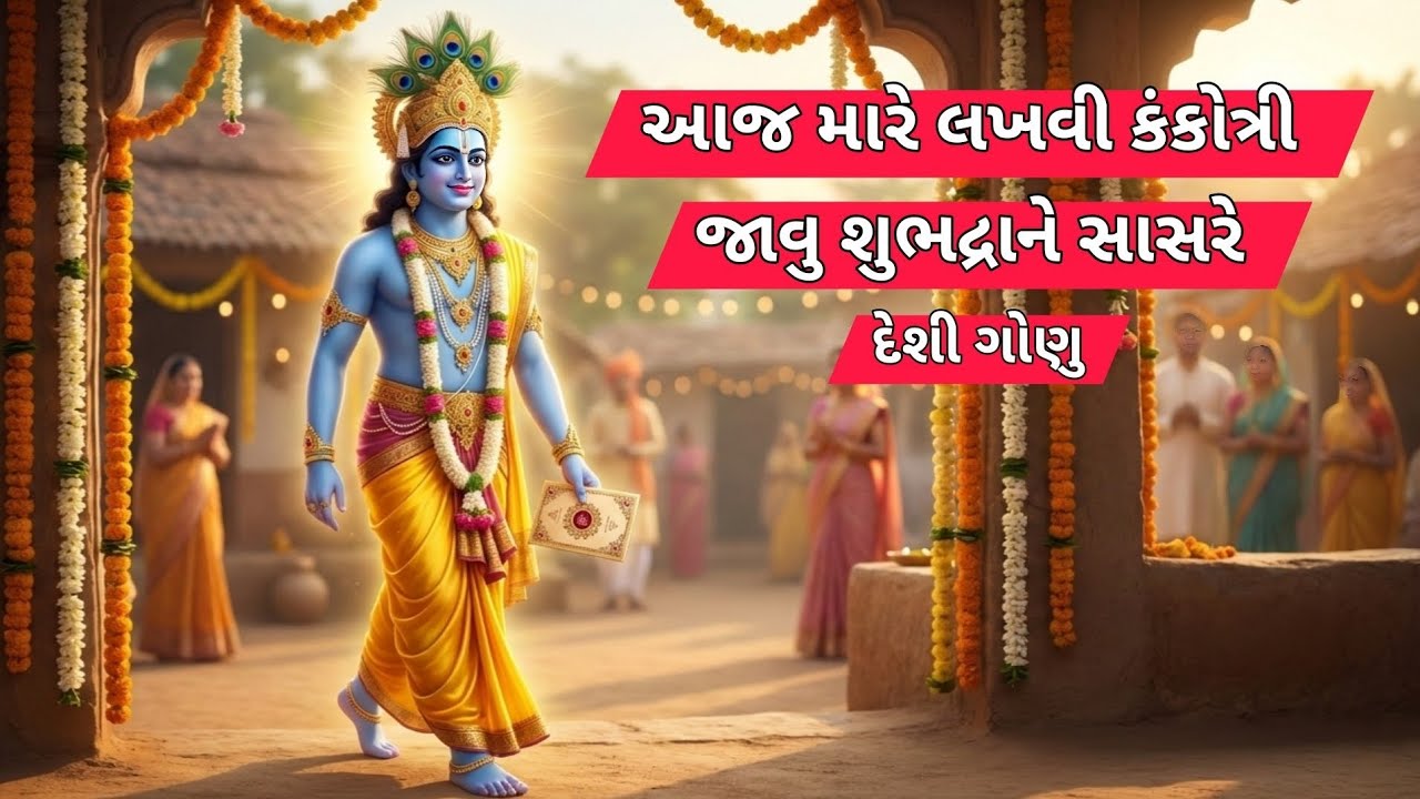 આજ મારે લખવી કંકોત્રી જાવુ શુભદ્રાને સાસરે |Shree Krishna |(ગુજરાતી ગોણા)