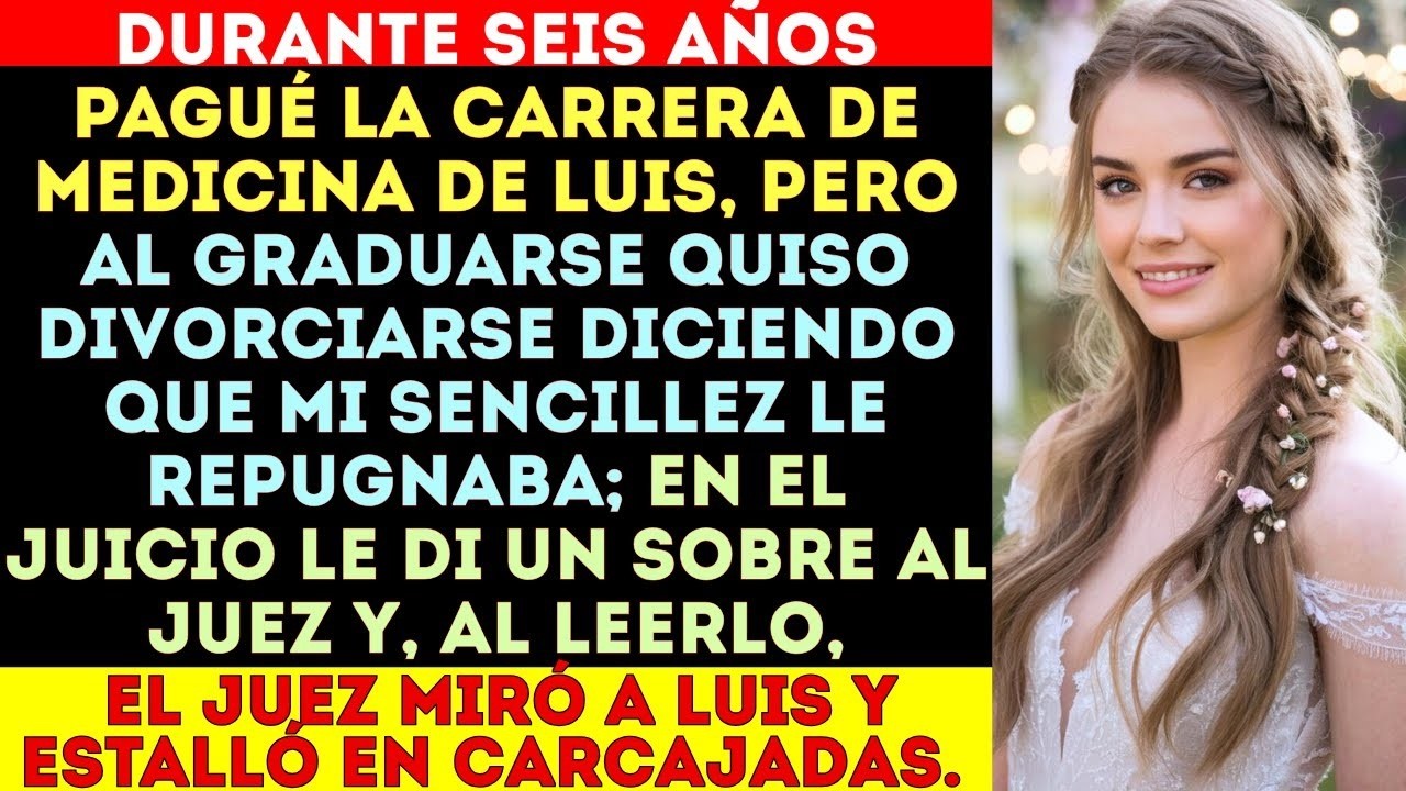 PAGUÉ SU carrera de medicina durante seis años, y luego me pidió el divorcio… hasta que el juez