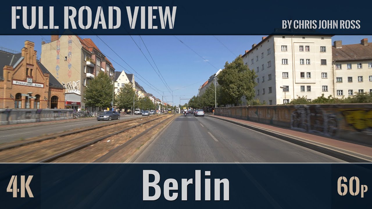 Berlin, Germany: Prenzlauer Berg, Pankow - Prenzlauer Allee, Prenzlauer Promenade, B109 - 4K (60p)