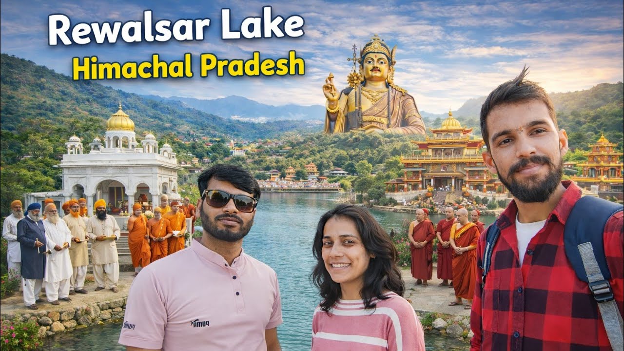 🚌🚃Rewalser Trip with my friends 🤗🥳  #rewalsarlake #mandi #himachalpradesh 