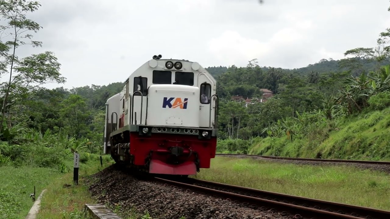 North Kutojaya Train Pass the North Railway Bends | Java Railfanning