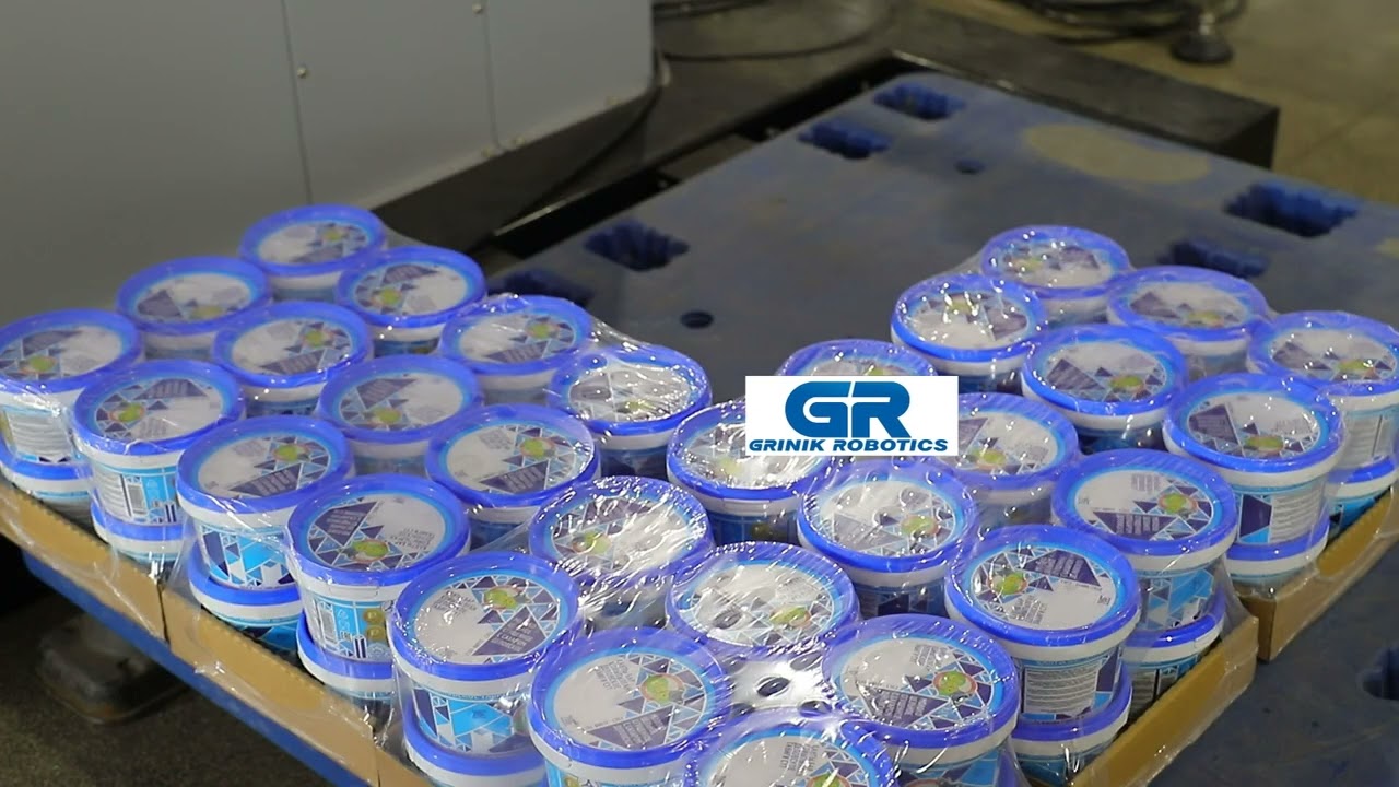 Укладка групповой упаковки на паллет коллаборативным роботом