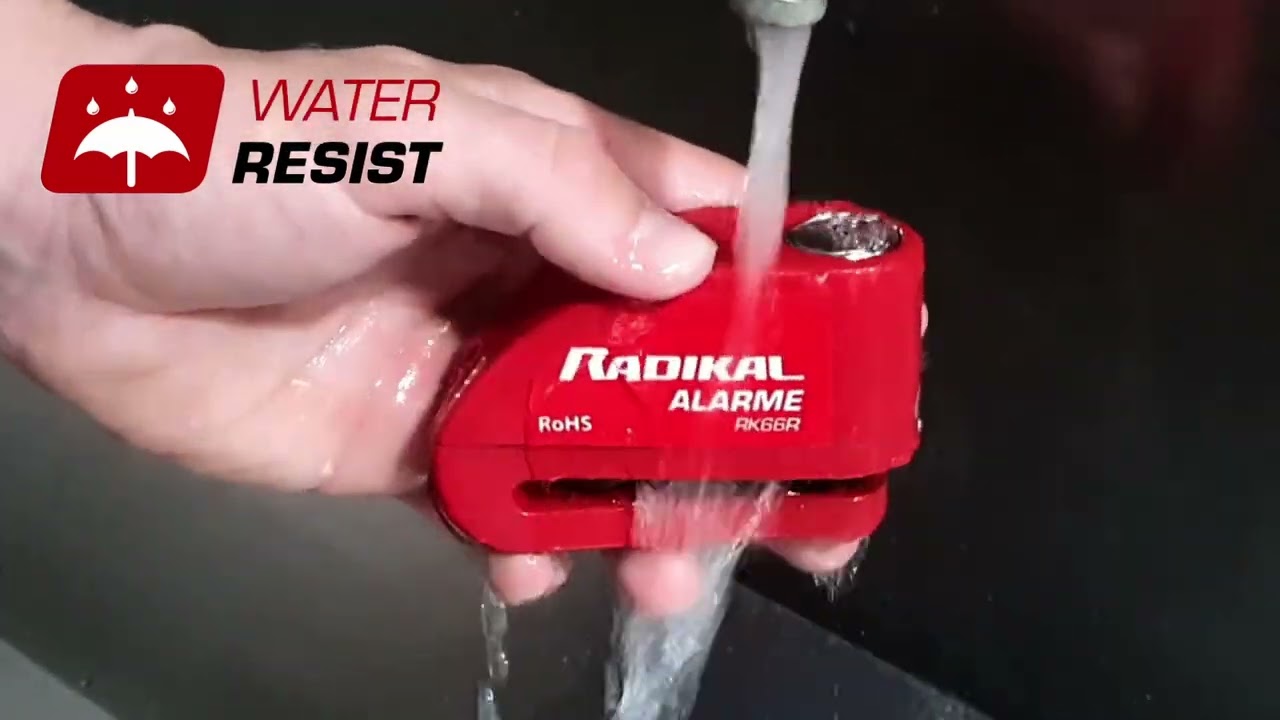 Radikal RK66R Schloss Motorrad Anti-Diebstahl Disc Alarm 110db Roller Fahrrad Roller Batterien 6mm