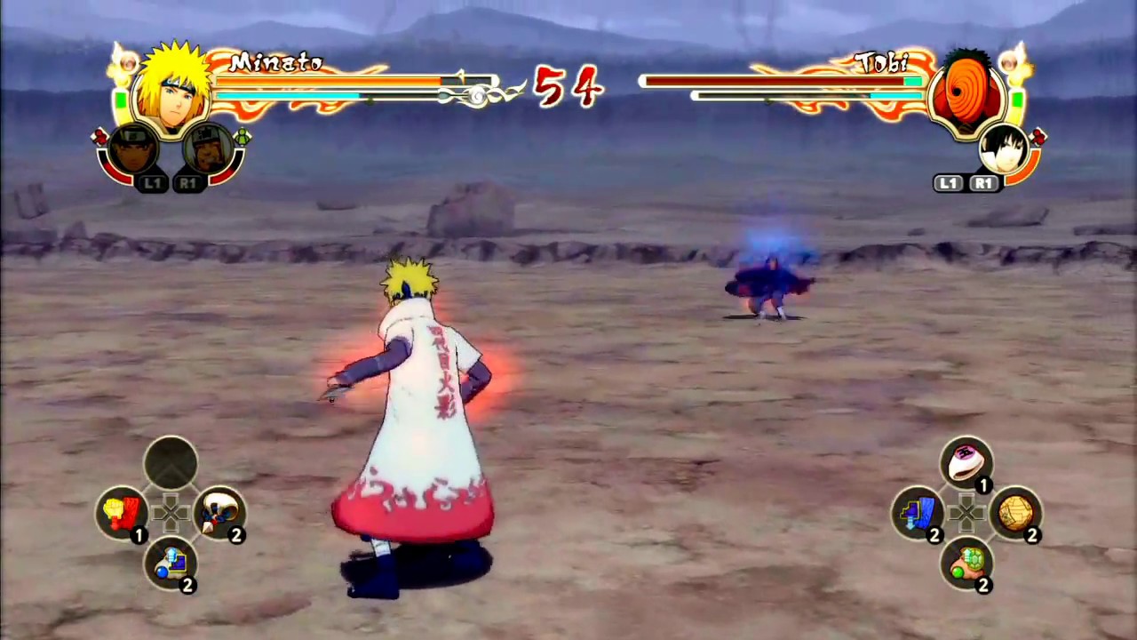 Minato VS Tobi, man with a mask