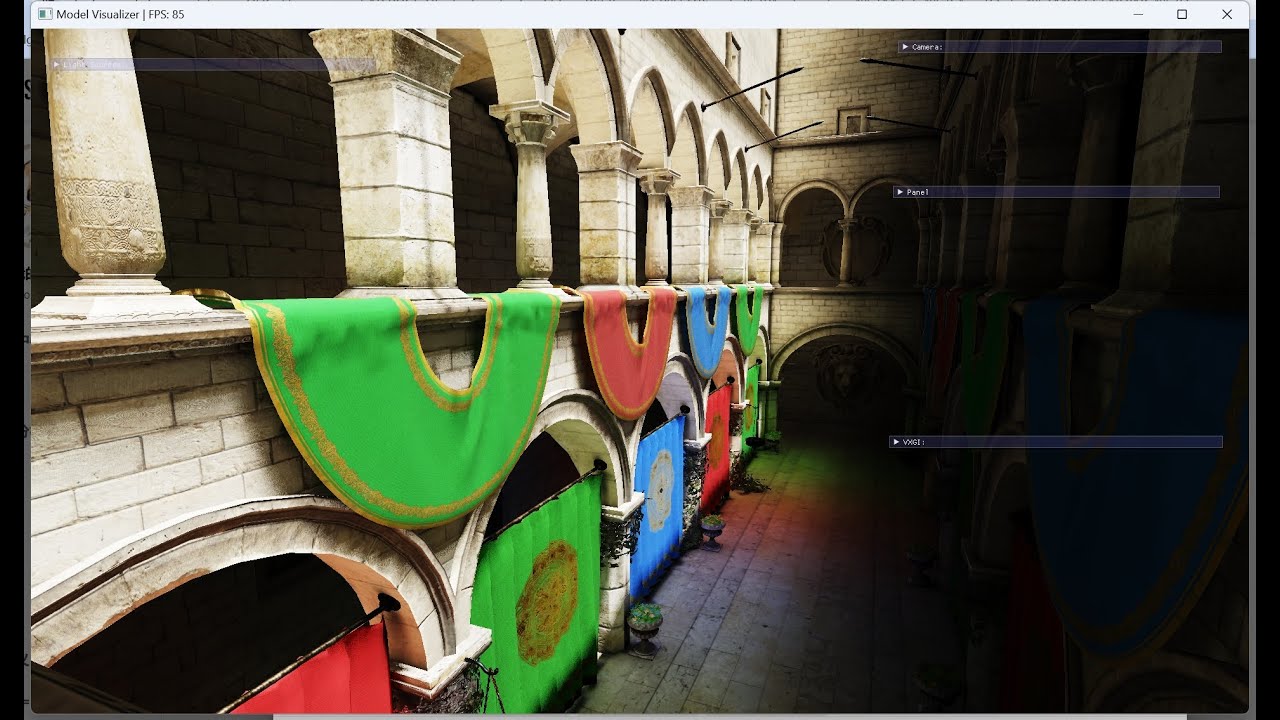 VXGI demo (WIP) | Voxel Cone Tracing Global Illumination | OpenGL